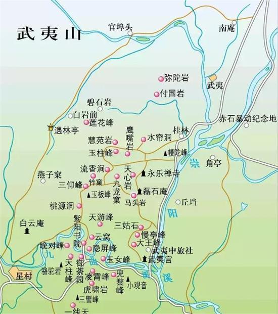 武夷山“坑、涧、窝、窠、岗、洞、岩”等分类