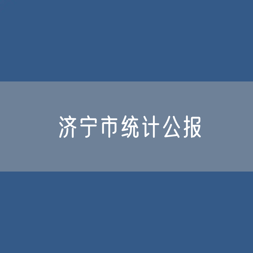 2023年济宁市国民经济和社会发展统计公报