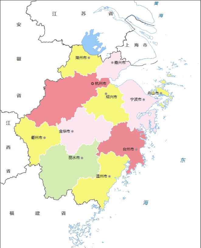 浙江省各地面积、行政区划代码、区号、邮编