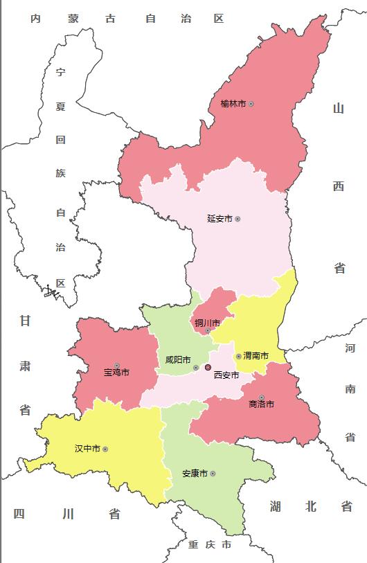 陕西各地面积、行政区划代码、区号、邮编