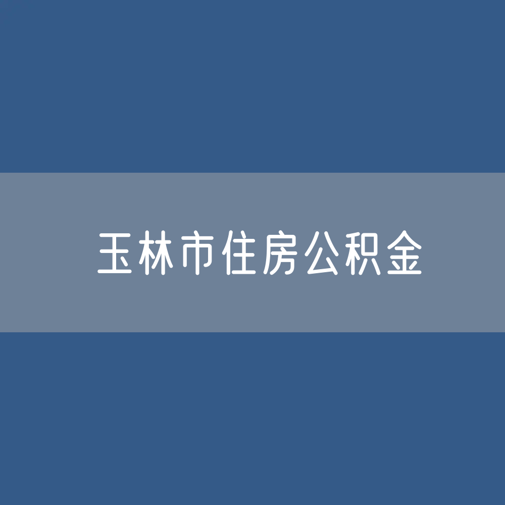 玉林市住房公积金缴存提取贷款数据