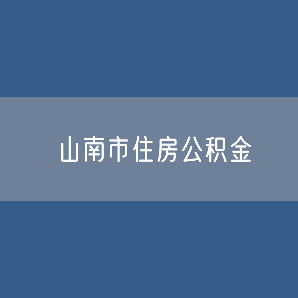 山南市住房公积金缴存提取贷款数据