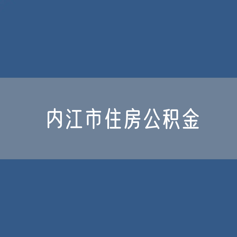 内江市住房公积金缴存提取贷款数据