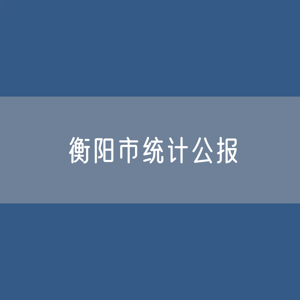 衡阳市2022年国民经济和社会发展统计公报