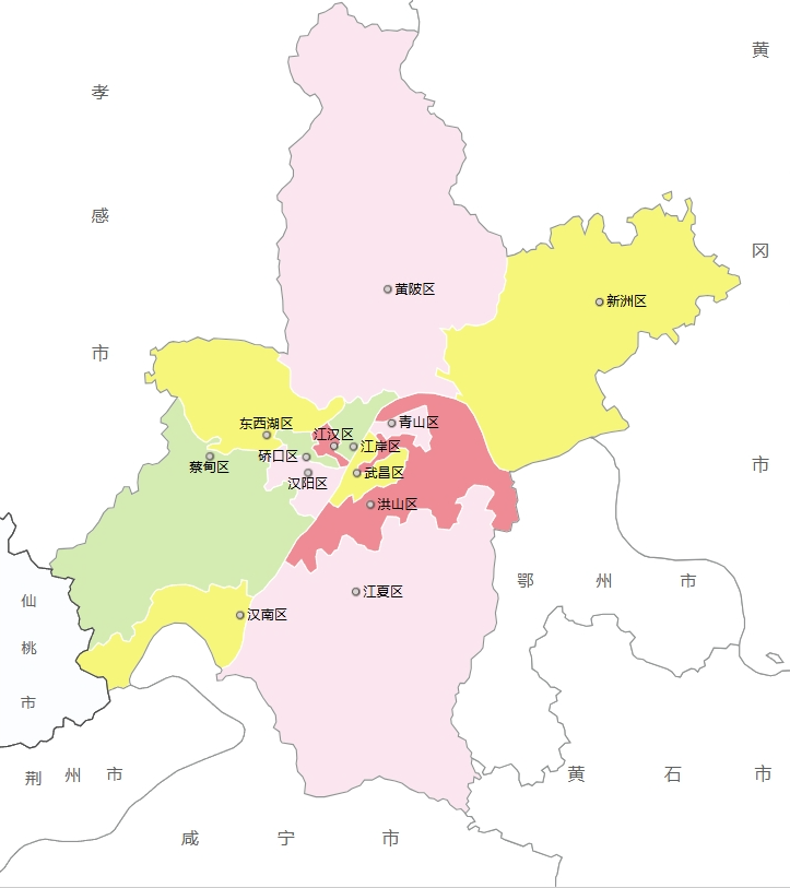 武汉市各地人口、面积、地区生产总值/人均GDP排名