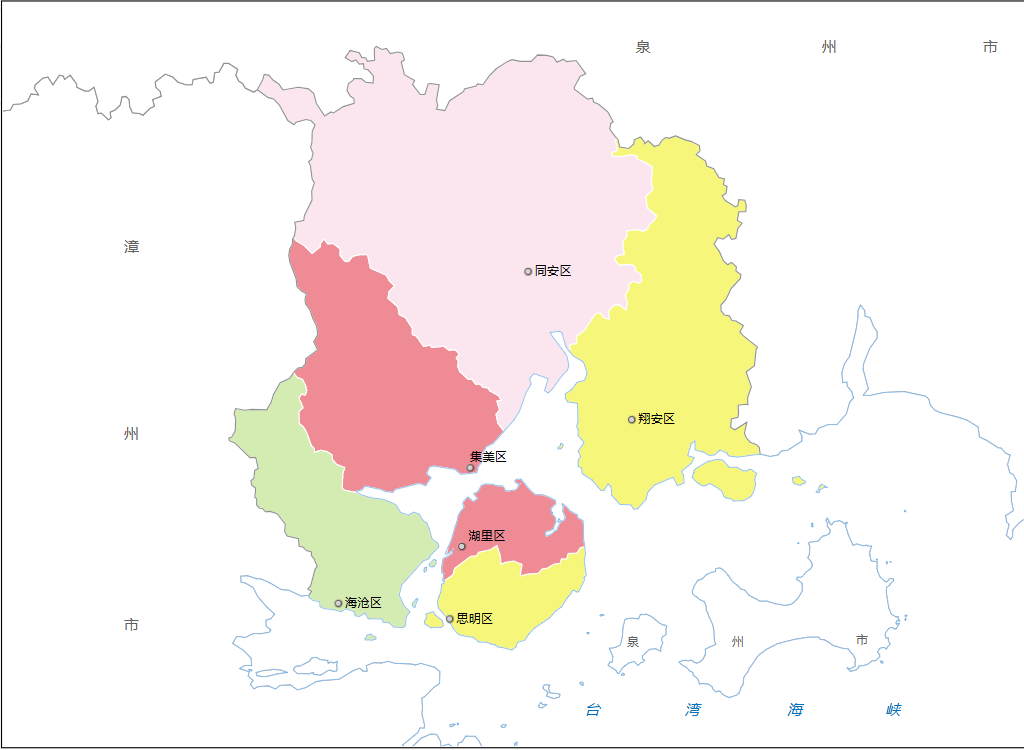 厦门市各地人口、面积、地区生产总值/人均GDP排名