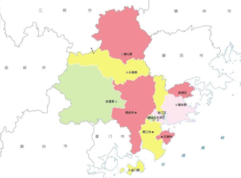 泉州市各地人口、面积、地区生产总值/人均GDP排名