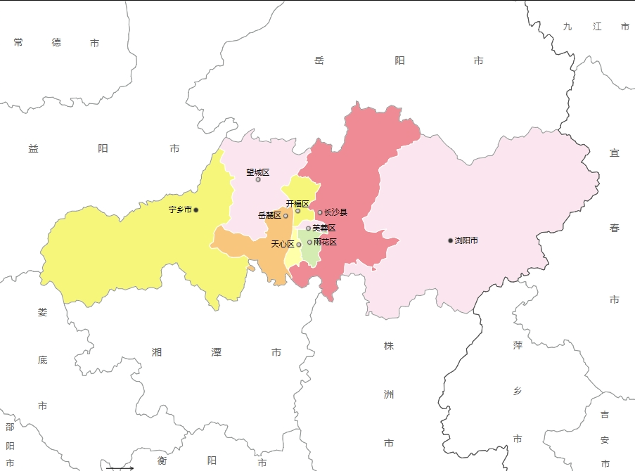 长沙市各地人口、面积、地区生产总值/人均GDP排名