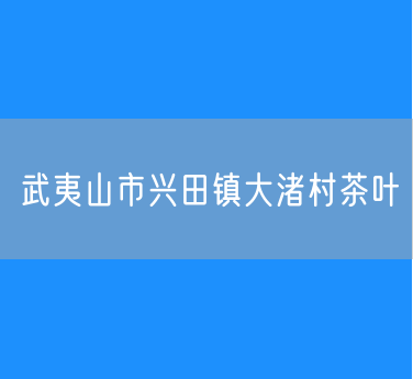 武夷山市兴田镇大渚村茶叶