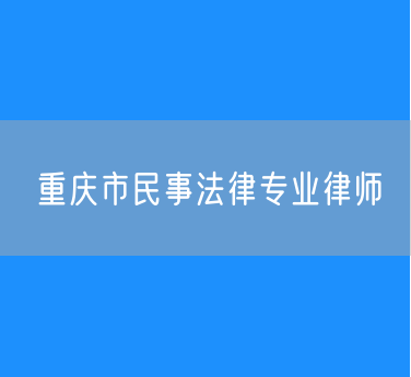 重庆市民事法律专业律师