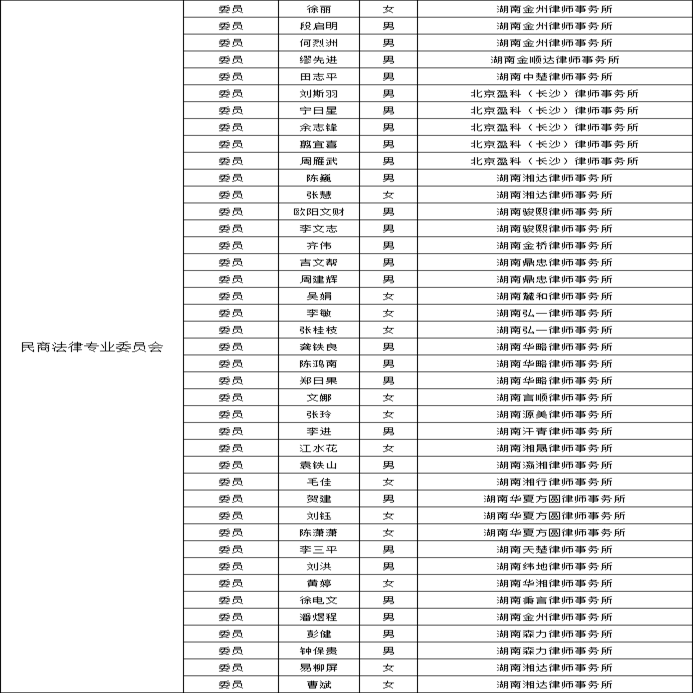 长沙市民商法律专业律师