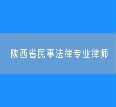 陕西省民事法律专业律师