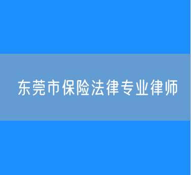 东莞市保险法律专业律师