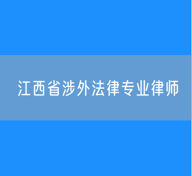 江西省涉外法律专业律师