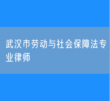 武汉市劳动与社会保障法专业律师