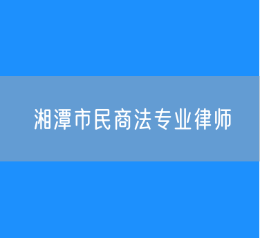 湘潭市民商法专业律师