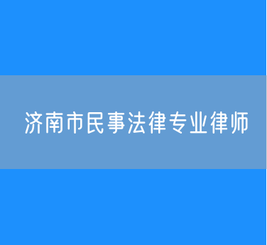 济南市民事法律专业律师