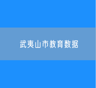 2024年武夷山市各类学校招生、在校生、毕业生数据