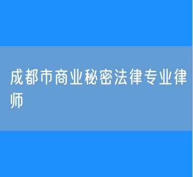成都市商业秘密法律专业律师