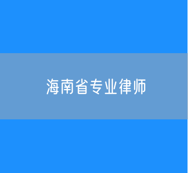 海南省专业律师