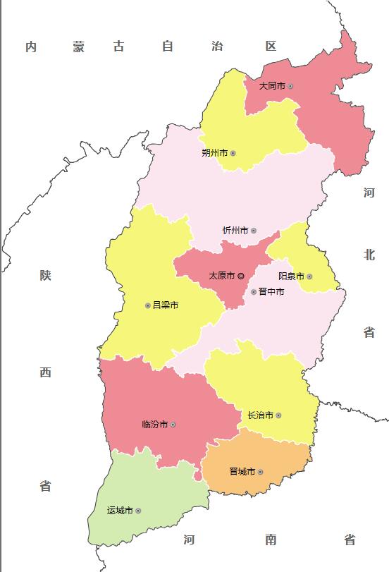 山西省各地面积、行政区划代码、区号、邮编