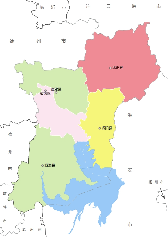 宿迁市各地人口、面积、地区生产总值/人均GDP排名